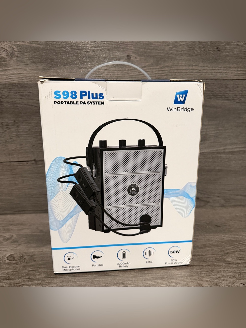 WinBridge Portable PA System Model S98 Plus Lightweight Wired/Wireless